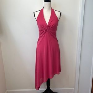 Laundry by Shell Segal Dark Pink Halter Dress NWT